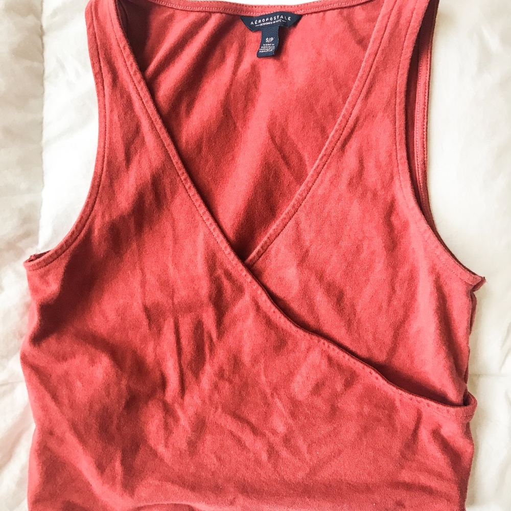 Aeropostale Criss Cross Crop Top